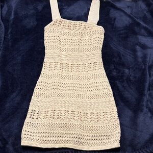 Abercrombie & Fitch Crochet Beige Dress